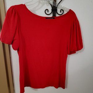 Ralph Lauren Bright Red Short Sleeve Top Size M
